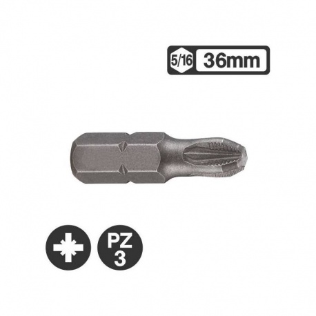 Force 152363 - Μύτη Pozidriv 5/16″ 36mm - PZ3