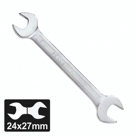 Force 7542427 - Double Open End Cr-V Spanner 24x27 mm