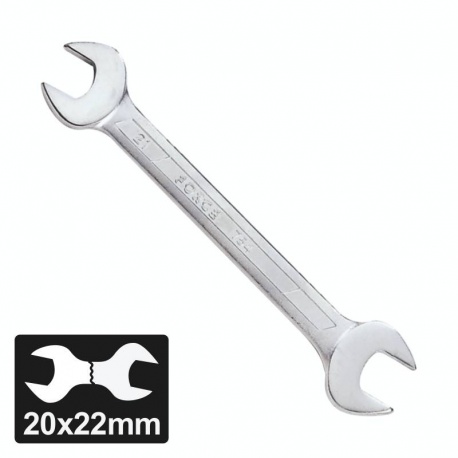 Force 7542022 - Double Open End Cr-V Spanner 20x22 mm