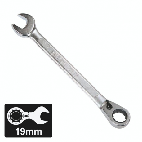 Force 75719R Reversible Gear Wrench - 19mm