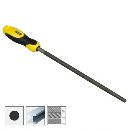 Stanley 0-22-443 200mm (8") Round coarse file