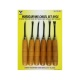 Topman 1278-006 woodcarving chisel set, 6 pcs