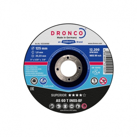 Dronco AS 60 T INOX-BF Superior inox cutting disc 1.0 x 115mm