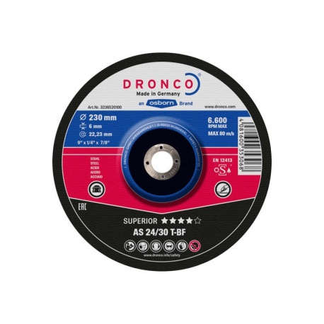 Dronco AS 24/30 T-BF Superior metal grinding disc 6.0 x 125mm