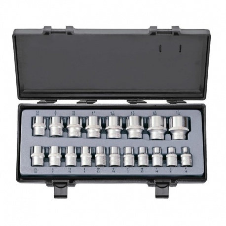 Force 4194-7 1/2" 19 pcs surface drive inch sockets set