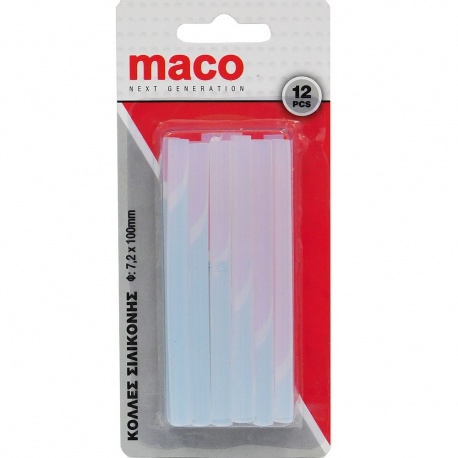 MC.0112105 7,2mm Transparent Hot-glue Sticks - 12 pcs