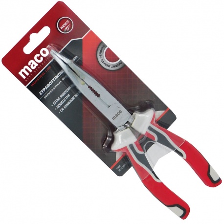 Maco MC.0100152 Cr-V60 Bent Long Nose Pliers 200mm